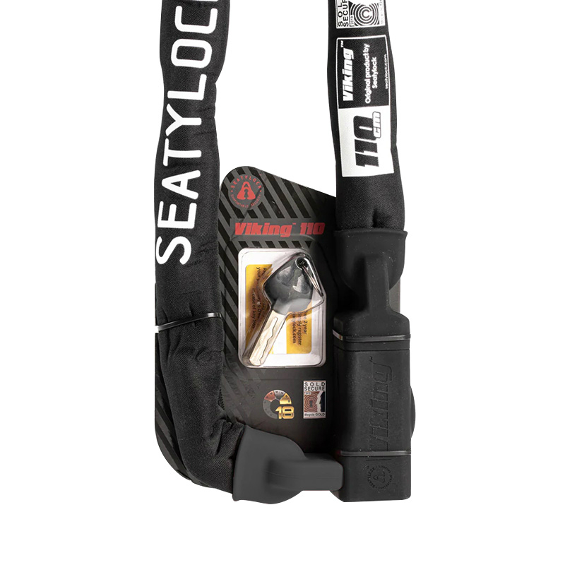 Antivol vélo chaîne à clé Seatylock Viking Gold maillons 10 mm 110 cm homologué Sold Secure Gold et FUB 2 étoiles - vue 3