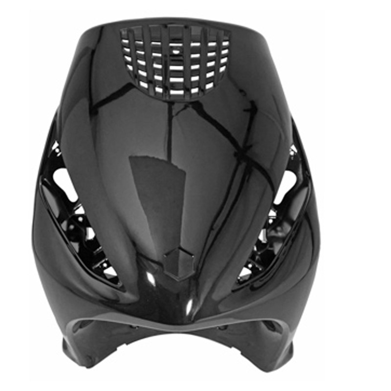 Carénage tablier avant scooter adaptable Piaggio 50 Zip 2000+ noir brillant P2R - vue 2