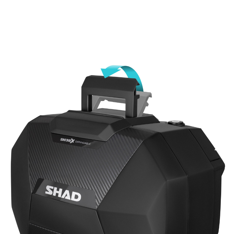 VALISE LATERALE-SIDE-CASE SHAD SH38X EXPANDABLE 38L NOIR-CARBONE (fixation 3P, 4P SYSTEM vendue séparément) (D0B36200) (PAIRE) - vue 5