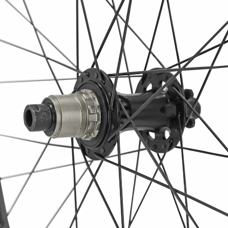 Roues VTT disque 29" FIR Galaxium E-Bike disque 6 trous noir cassette SRAM XD 12V axe traversant 15-110 et 12-148 profil 21 mm (paire) tubeless ready VAE - vue 4