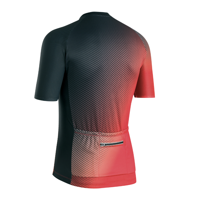 Maillot GIST Été Flow manches courtes zip total rouge M - vue 2