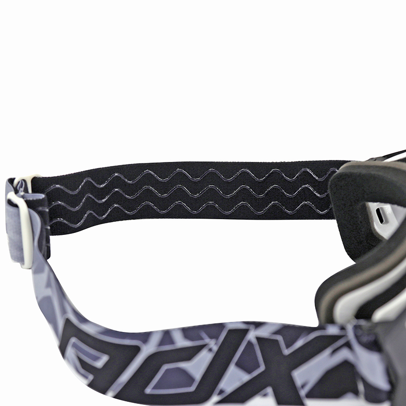 Masque-lunettes cross ADX MX blanc-noir écran transparent anti-rayures homologué EN1938 + écran miroir - vue 4
