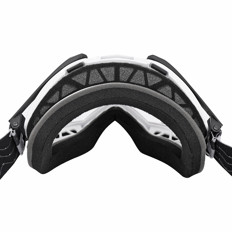 Masque-lunettes cross ADX MX blanc-noir écran transparent anti-rayures homologué EN1938 + écran miroir - vue 6