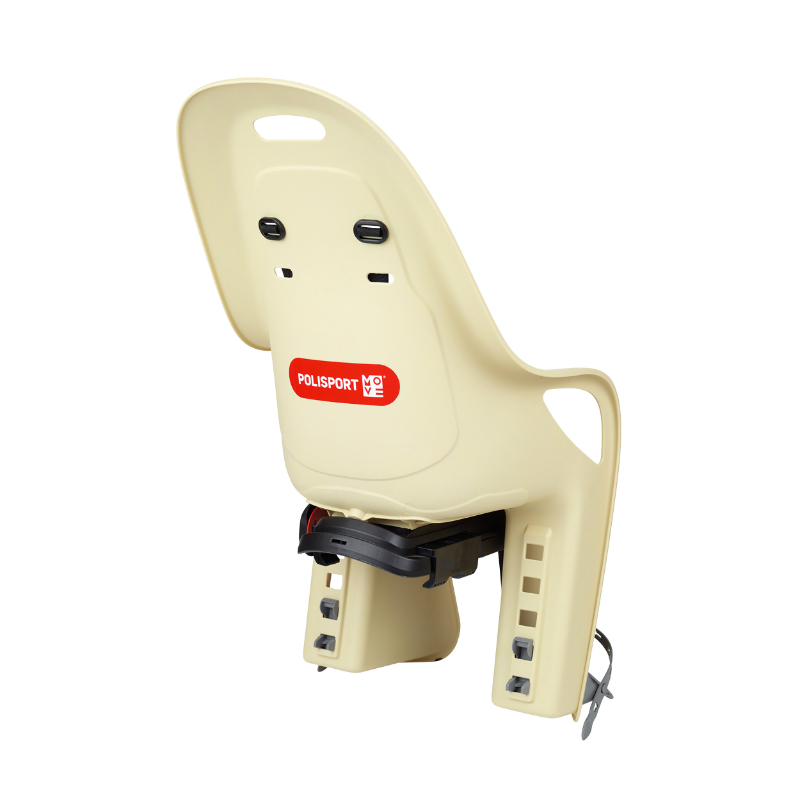 Porte bebe-siege enfant arriere Polisport a fixer sur porte bagage fixation etau koari jaune coussin gris (9 a 22KGS) compatible vae homologue en 14344 en boite individuelle - vue 4