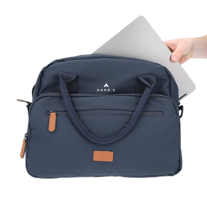 Sacoche arrière vélo Hapo.G Velotaf bleu fixation porte-bagages 28x34x15cm - vue 3