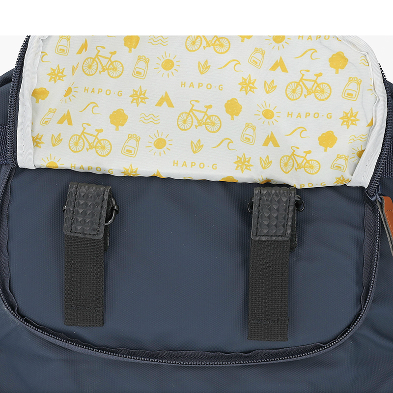 Sacoche arrière vélo Hapo.G Velotaf bleu fixation porte-bagages 28x34x15cm - vue 5
