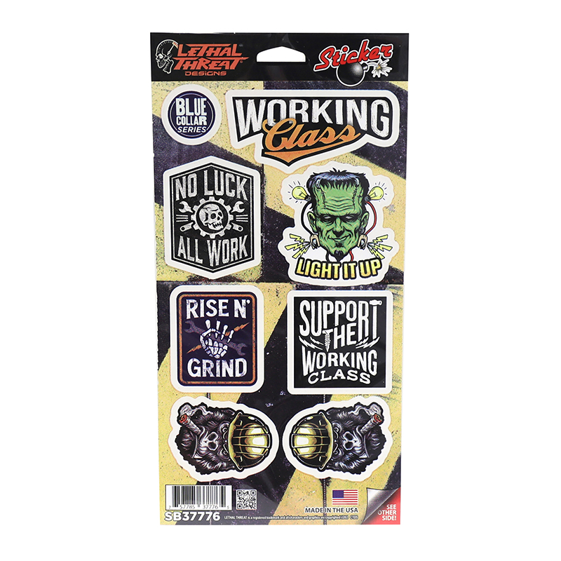 Autocollant Lethal Threat Blue Collar Series 300x150mm - vue 2