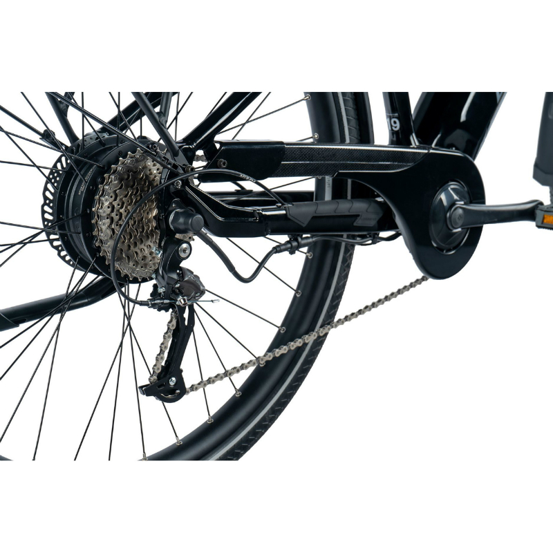 Velo electrique-vae VTC 29 Leader Fox sandy homme noir brillant 9V moteur roue ar bafang 36V 45NM batterie 20AH (19'' - H48CM - taille l - pour adulte de 178CM à 185CM) - vue 4