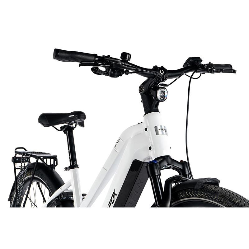 Velo electrique-vae VTC 29 Leader Fox sandy femme blanc brillant 9V moteur roue ar bafang 36V 45NM batterie 20AH (16,5'' - H43CM - taille s - pour adulte de 158CM à 168CM) - vue 2