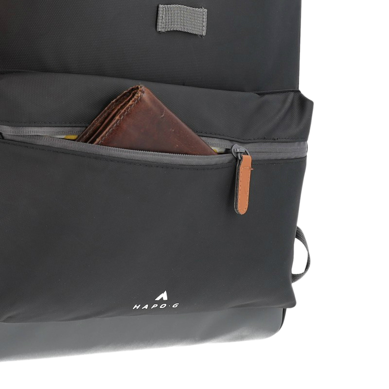 Sacoche arriere velo double hapo.g roll-top 2X25L noir (61X33X16CM) - fixation sangles reglables et velcros sur porte bagage - vue 3