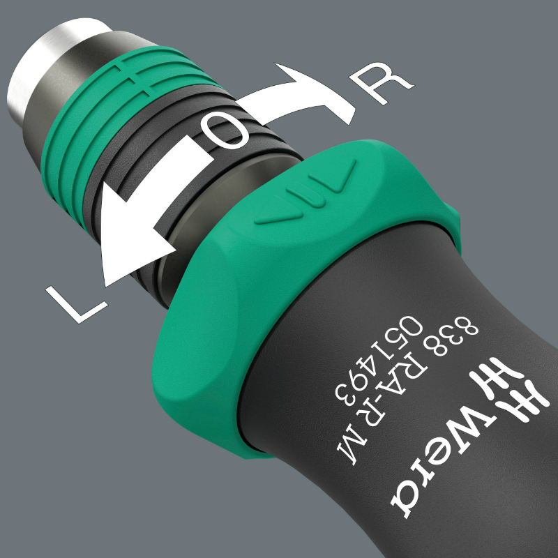 Tournevis porte-embout Wera 838 RA-R M 1-4 noir-vert avec rapidaptor - vue 3