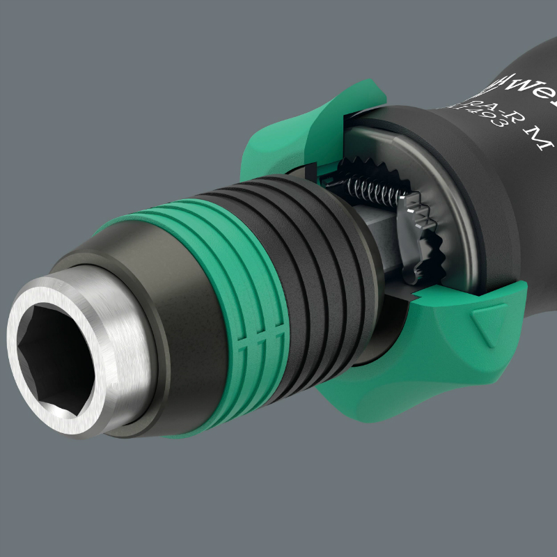 Tournevis porte-embout Wera 838 RA-R M 1-4 noir-vert avec rapidaptor - vue 4