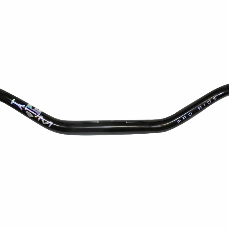 Guidon KRM Pro Ride Oversize 28,6 mm Aluminium Noir Logo Holographique - vue 3