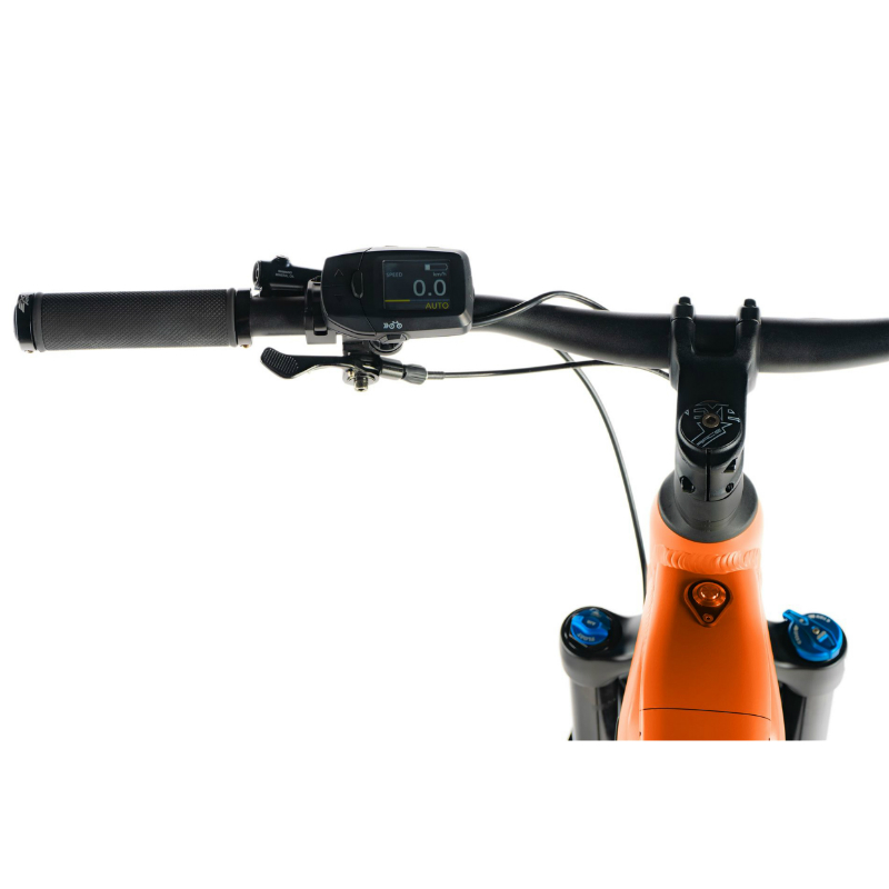Velo electrique-vae VTT 29 Leader Fox argus tout suspendu homme orange mat 12V moteur central panasonic GX ultimate 36V 90NM batterie 20AH (cadre 21,5''- H55CM - XL - pour adulte de 185CM à plus) - vue 7