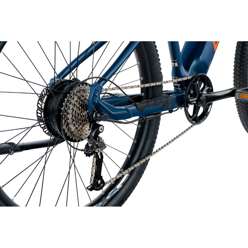 Velo electrique-vae VTT 27,5 Leader Fox arimo homme bleu mat 9V moteur roue ar bafang 36V 45NM batterie 20AH (16'' - H42CM - taille s - pour adulte de 158CM à 168CM) - vue 4