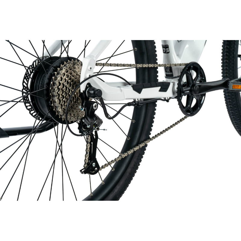 Velo electrique-vae VTT 29 Leader Fox arimo femme blanc brillant 9V moteur roue ar bafang 36V 45NM batterie 20AH (19'' - H48CM - taille l - pour adulte de 178CM à 185CM) - vue 4