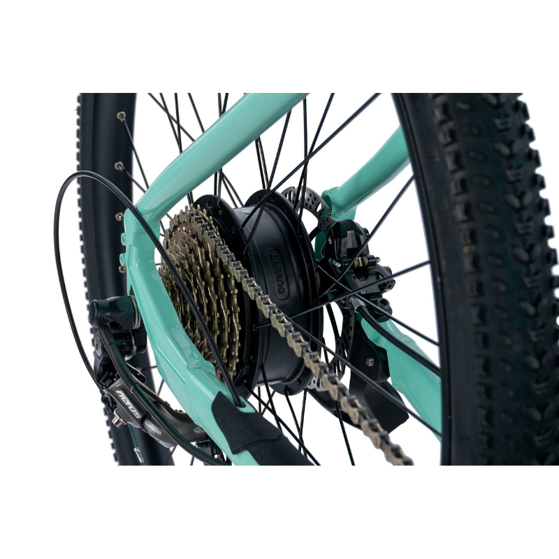 Velo electrique-vae VTT 29 Leader Fox arimo femme vert clair 9V moteur roue ar bafang 36V 45NM batterie 20AH (19'' - H48CM - taille l - pour adulte de 178CM à 185CM) - vue 3