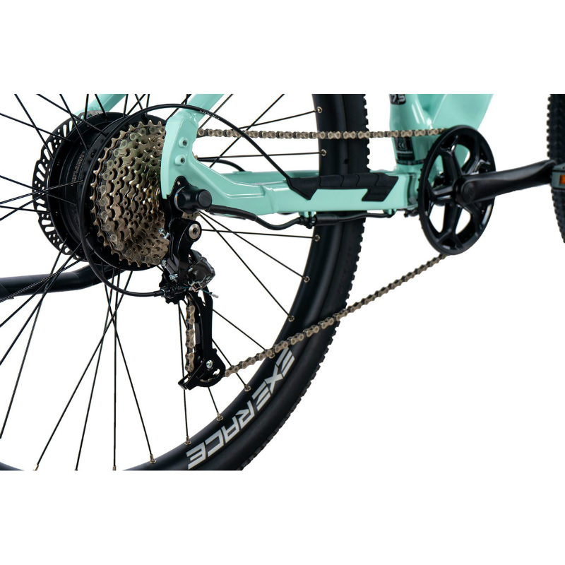 Velo electrique-vae VTT 29 Leader Fox arimo femme vert clair 9V moteur roue ar bafang 36V 45NM batterie 20AH (19'' - H48CM - taille l - pour adulte de 178CM à 185CM) - vue 5