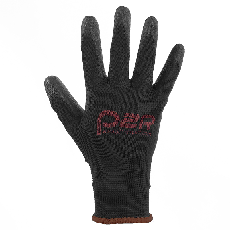 Gants atelier P2R polyuréthane noir homologué CE - Taille 9 (L) - vue 2