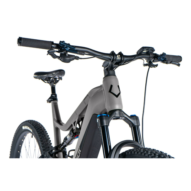 Velo electrique-vae VTT 29 Leader Fox argus tout suspendu homme gris mat 12V moteur central panasonic GX ultimate 36V 90NM batterie 20AH (cadre 21,5''- H55CM - XL - pour adulte de 185CM à plus) - vue 2