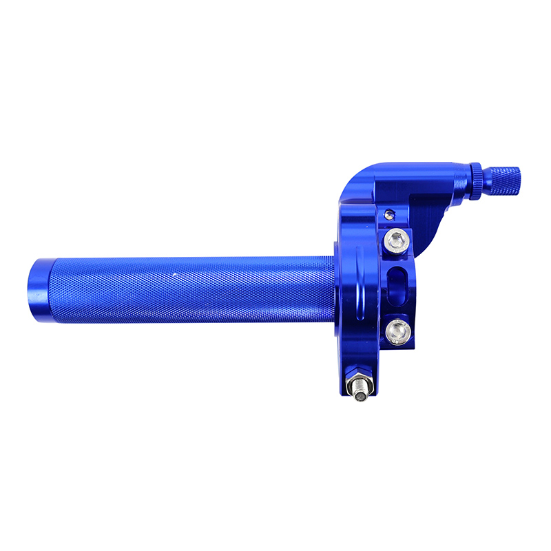 Poignée de gaz 50 à boîte tirage rapide 30° alu CNC bleu Replay - vue 4