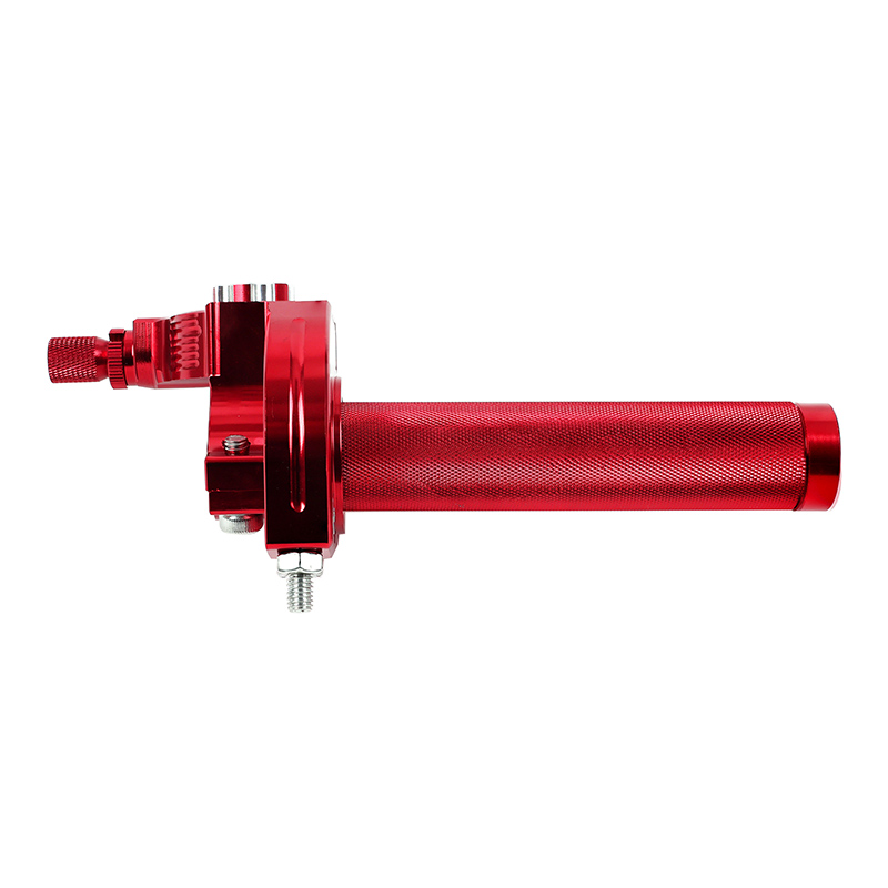 Poignée de gaz 50 à boîte tirage rapide 30° alu CNC rouge Replay - vue 5