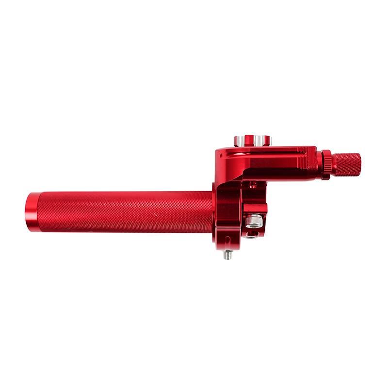 Poignée de gaz 50 à boîte tirage rapide 30° alu CNC rouge Replay - vue 6