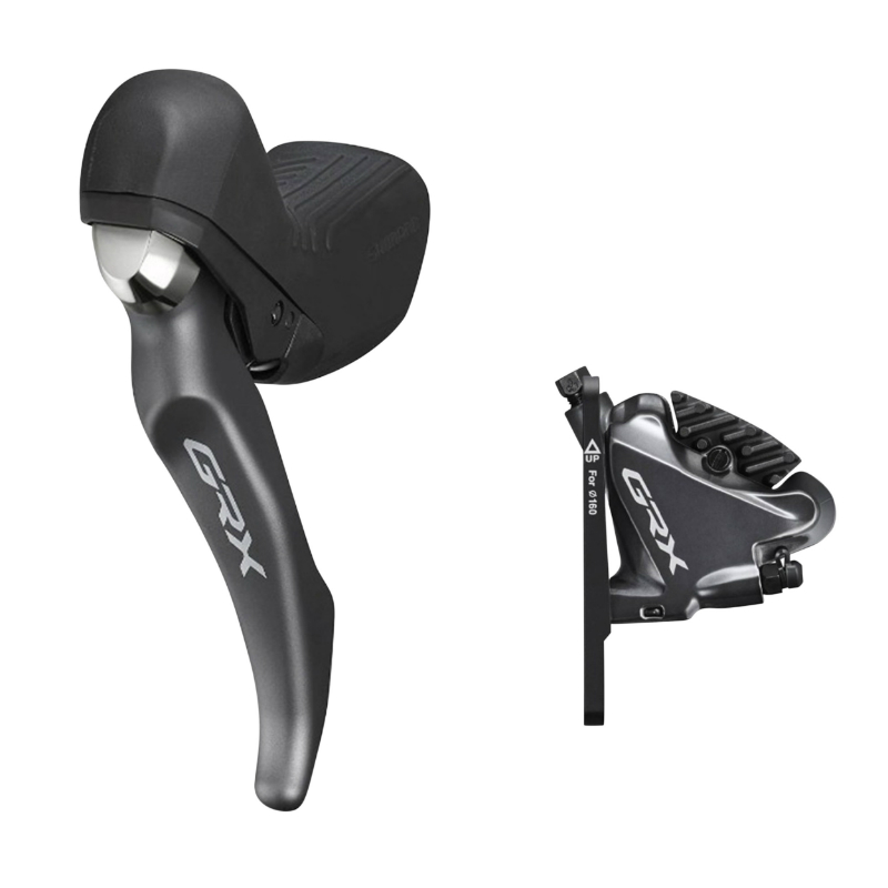 Frein a disque gravel hydraulique Shimano GRX810 arriere 11V. noir (levier-manette avec etrier BR-RX810+durite assemble 1700MM) - vue 2