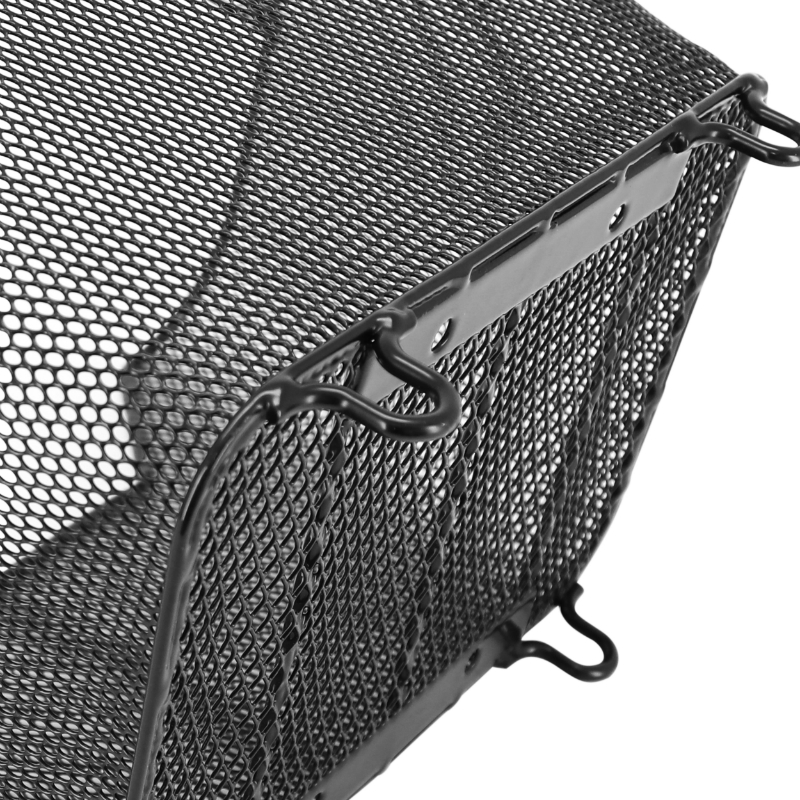 Panier arrière fil acier Racktime Bask-It Large noir avec anse sur porte-bagage 43x29x31 cm - vue 3