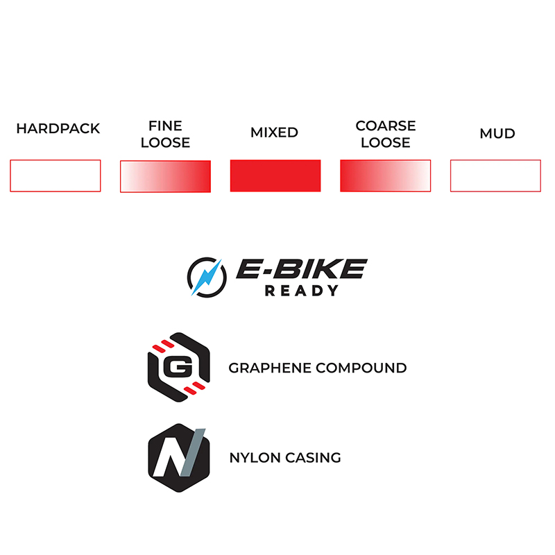 Pneu gravel 700 x 45 Vittoria Terreno T50 Mixed Endurance Graphene 2.0 noir tubeless ready TS - vue 5