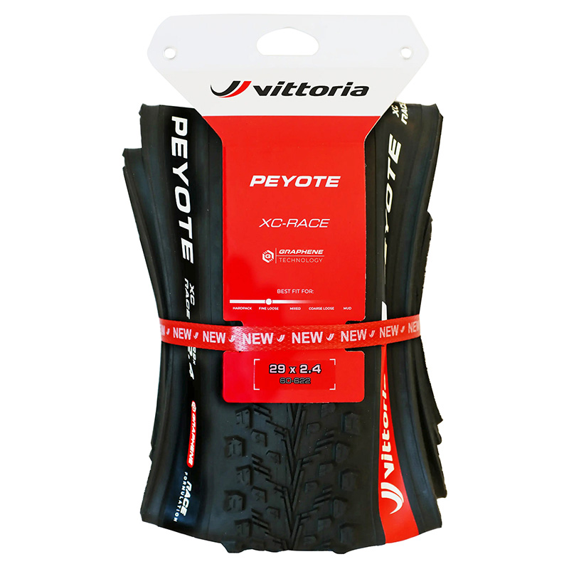 Pneu VTT 29 x 2.25 Vittoria Peyote XC Race Graphene 2.0 noir Tubeless Ready TS - vue 3