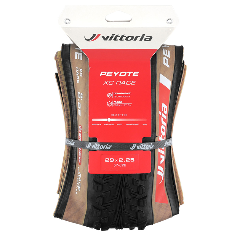 Pneu VTT Vittoria Peyote XC Race Graphene 2.0 29 x 2.25 Tubeless Ready TS noir-marron - vue 3