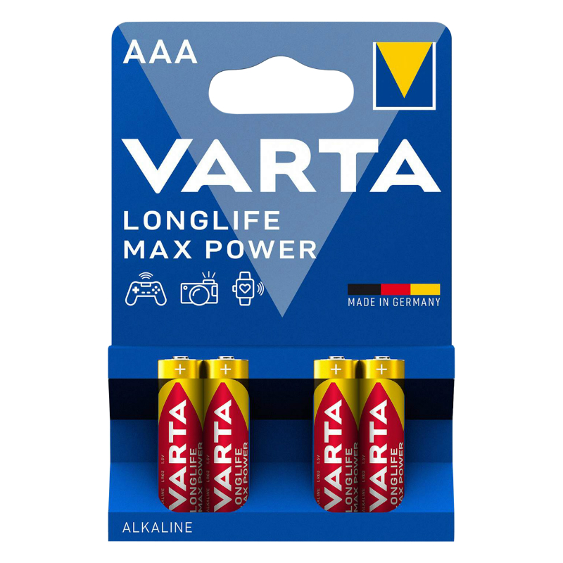 Batterie AAA Varta Longlife Max Power 4 pack - vue 4