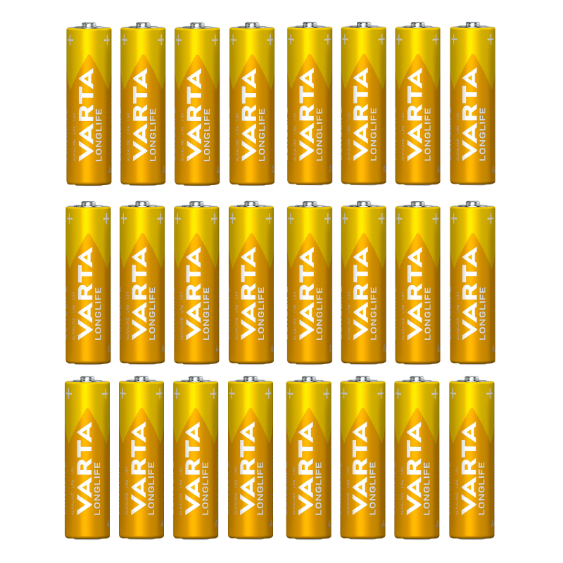 Pile LR06 1,5V Varta alcaline longlife AA boîte refermable x24 - vue 2