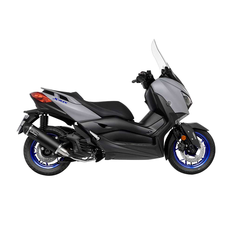 Pot maxiscooter leovince SBK nero pour yamaha 125 XMAX tech max 2021+2024 (coupelle carbone) (avec catalyseur) (homologue ce) -ref 14078K - vue 2