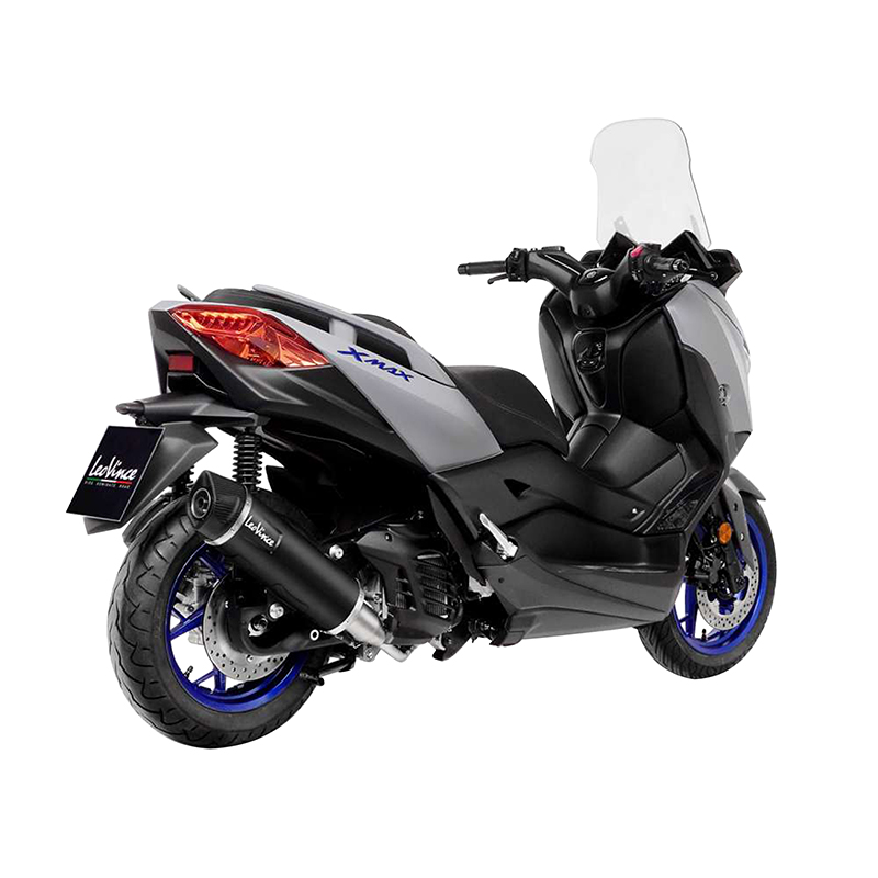 Pot maxiscooter leovince SBK nero pour yamaha 125 XMAX tech max 2021+2024 (coupelle carbone) (avec catalyseur) (homologue ce) -ref 14078K - vue 3