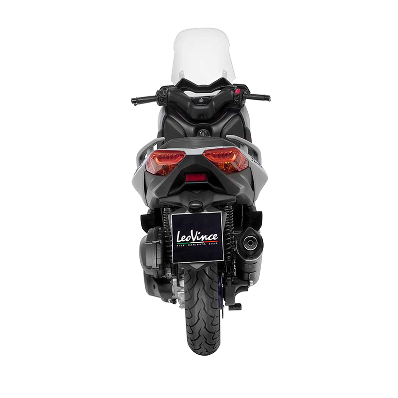 Pot maxiscooter leovince SBK nero pour yamaha 125 XMAX tech max 2021+2024 (coupelle carbone) (avec catalyseur) (homologue ce) -ref 14078K - vue 4