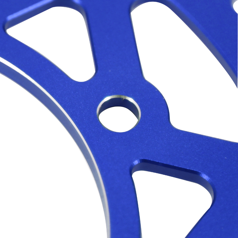 Couronne VOCA Racing 50 dents adaptable Beta 50 RR 2005-2018 420 alu CNC bleu - vue 3