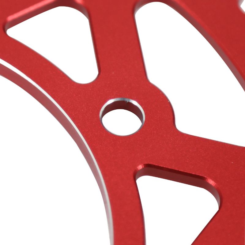Couronne 50 VOCA Racing adaptable Derbi GPR Nude 2004+, GPR Racing 2004+, Senda DRD 2007+, Aprilia RS4 2011-2020, Gilera SMT 2013+ 420 50 DTS alu CNC rouge (diam 108-123-6.5) - vue 3