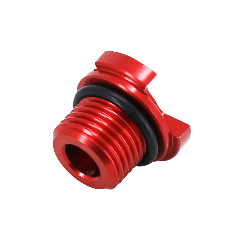 Bouchon d'huile VOCA Racing Evo aluminium CNC rouge pour Derbi 50 Senda GPR - vue 2