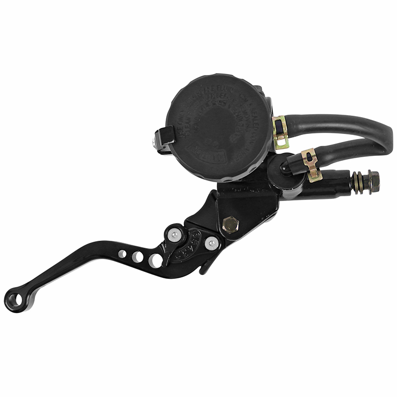 Maître-cylindre de frein moto universel avant diamètre 45 mm aluminium CNC noir droit course réglable 6 positions P2R - vue 2