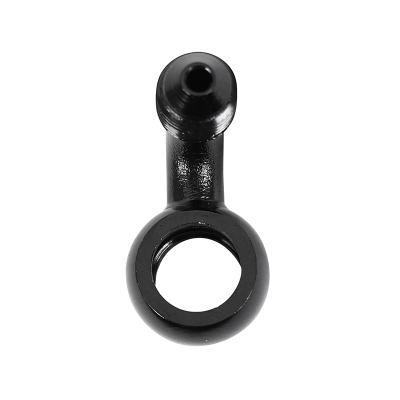 Raccord banjo durite de frein diamètre intérieur 10 mm diamètre extérieur M10 x 125 coude 90° aluminium noir P2R - vue 3