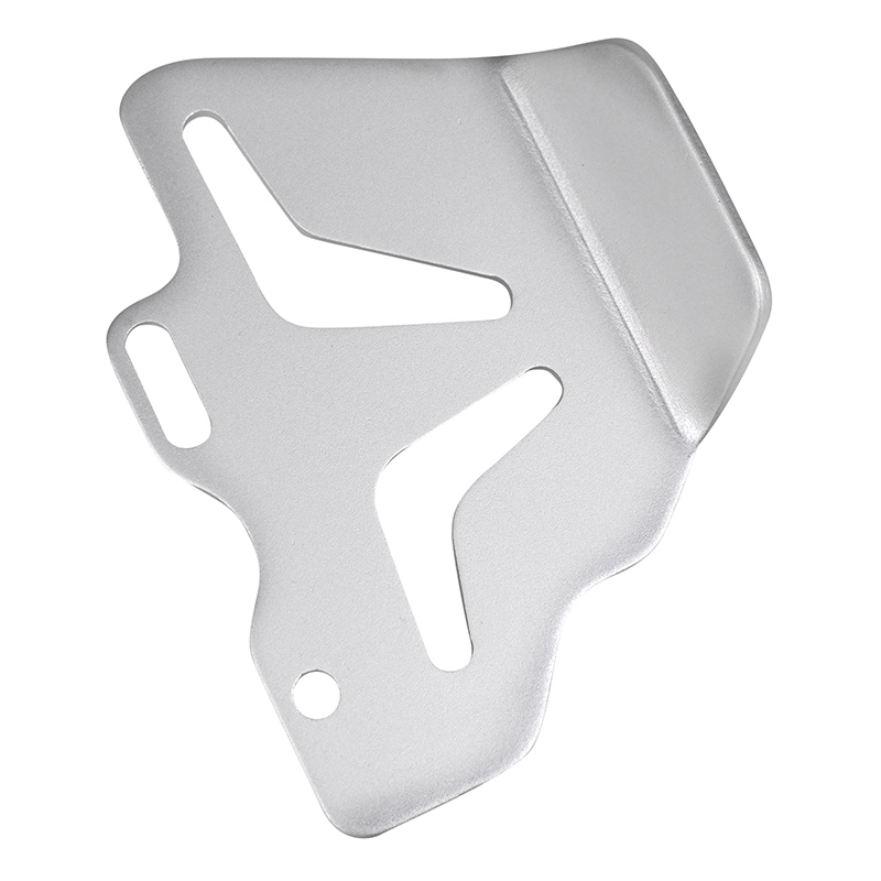 Platine de protection maître-cylindre frein arrière 50 Artek universel 40-50 mm entraxe aluminium CNC argent - vue 2