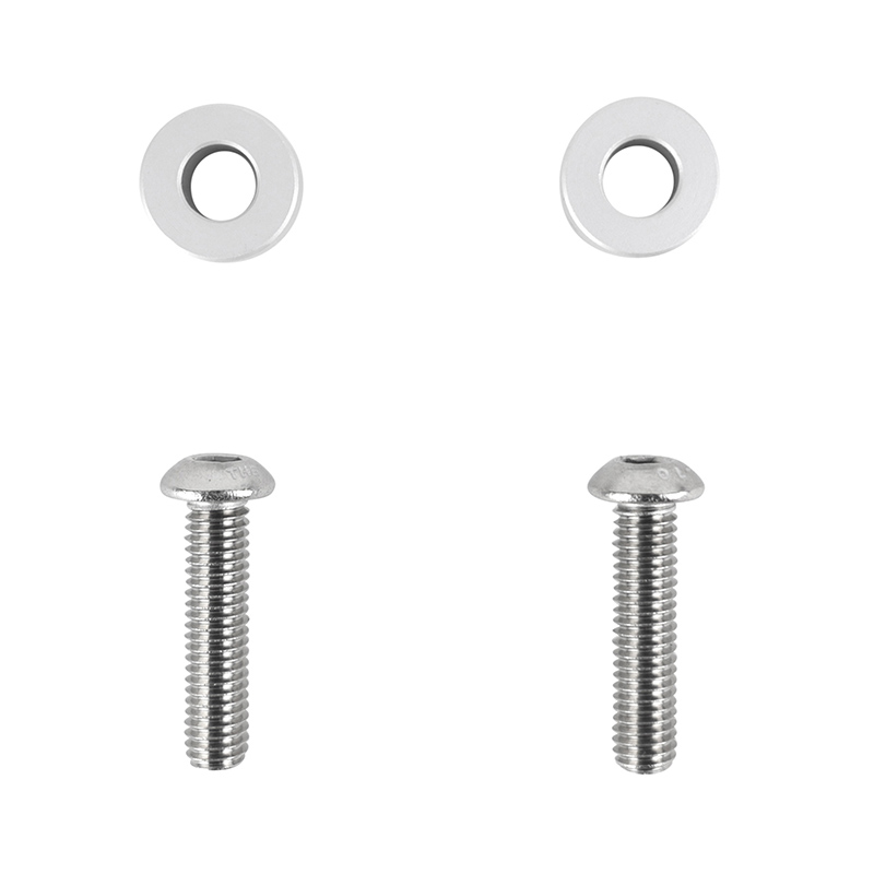 Platine de protection maître-cylindre frein arrière 50 Artek universel 40-50 mm entraxe aluminium CNC argent - vue 4
