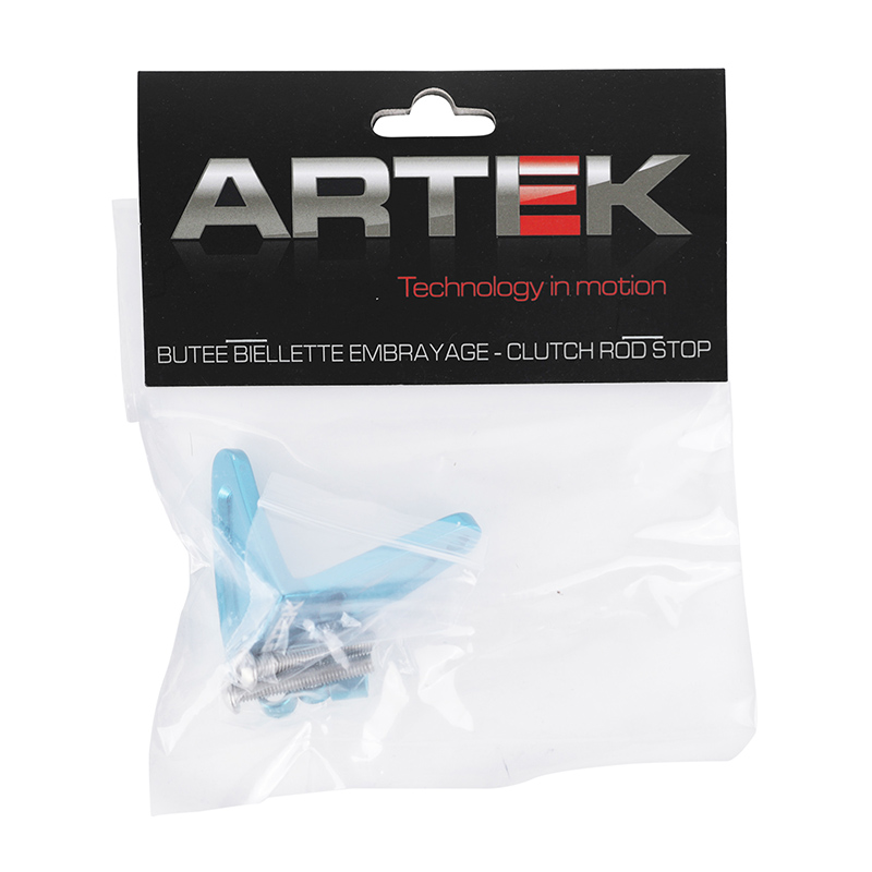 Butée biellette embrayage 50 à boîte Artek pour Minarelli 50 AM6, Beta 50 RR, Rieju 50 MRT, Sherco 50 SM-R, SE-R alu CNC bleu - vue 4