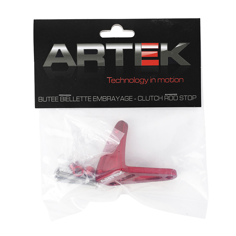 Butée biellette embrayage 50 à boîte Artek pour Minarelli 50 AM6, Beta 50 RR, Rieju 50 MRT, Sherco 50 SM-R, SE-R alu CNC rouge - vue 4