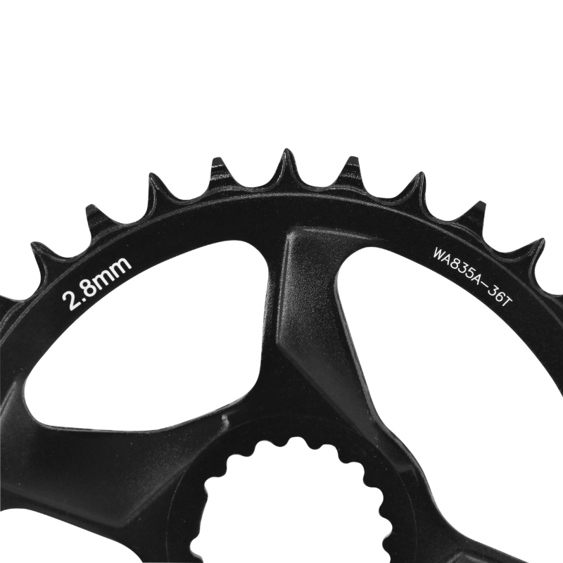 Plateau VTT direct mount Fsa afterburner 36DTS mono 12-11V. noir-argent narrow wide - vue 3