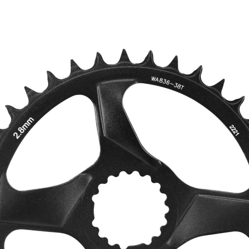 Plateau VTT direct mount Fsa afterburner 38DTS mono 12-11V. noir-argent narrow wide - vue 3
