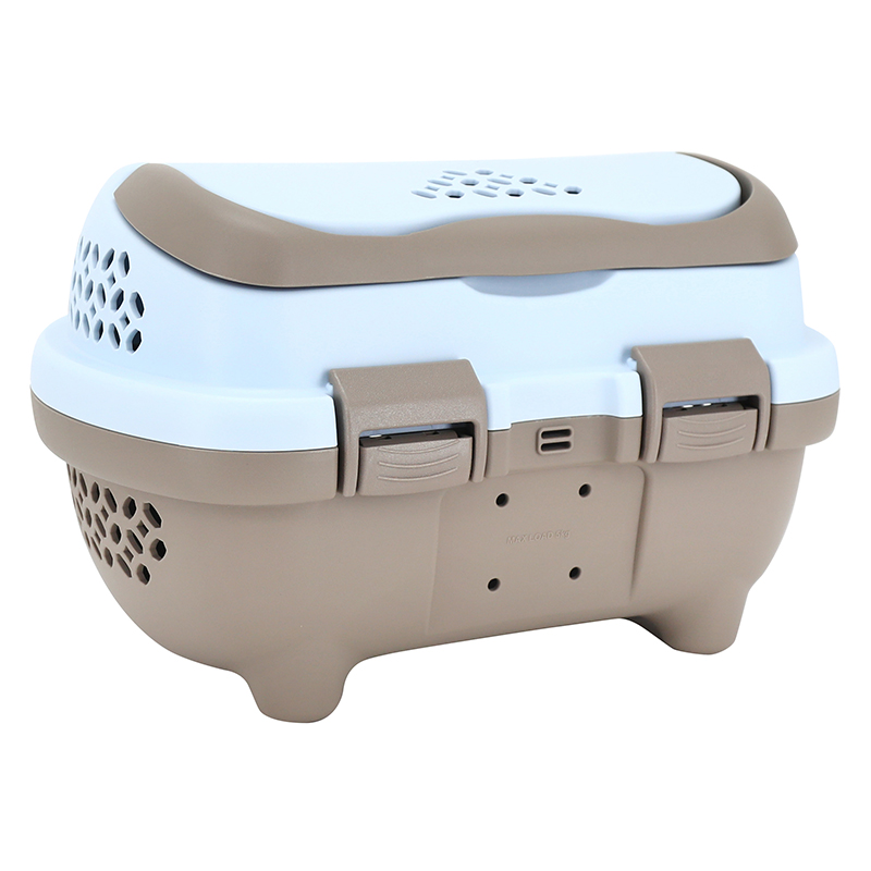 Panier avant plastique P2R transportable marron-bleu ciel compatible VAE - e-bike poids max 5 kg - vue 2