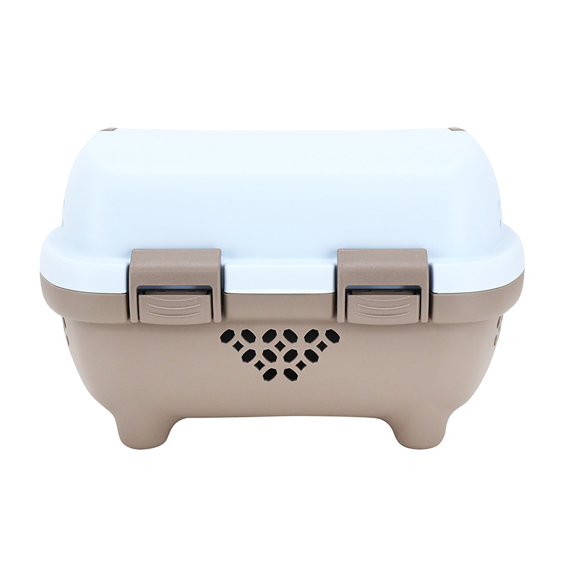 Panier avant plastique P2R transportable marron-bleu ciel compatible VAE - e-bike poids max 5 kg - vue 3